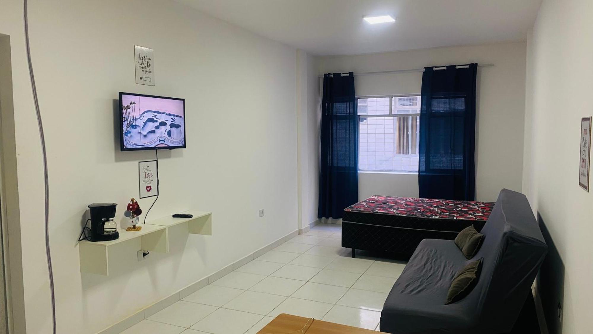 Apartamento Kit Net Pe Na Areia Praia Grande  Esterno foto